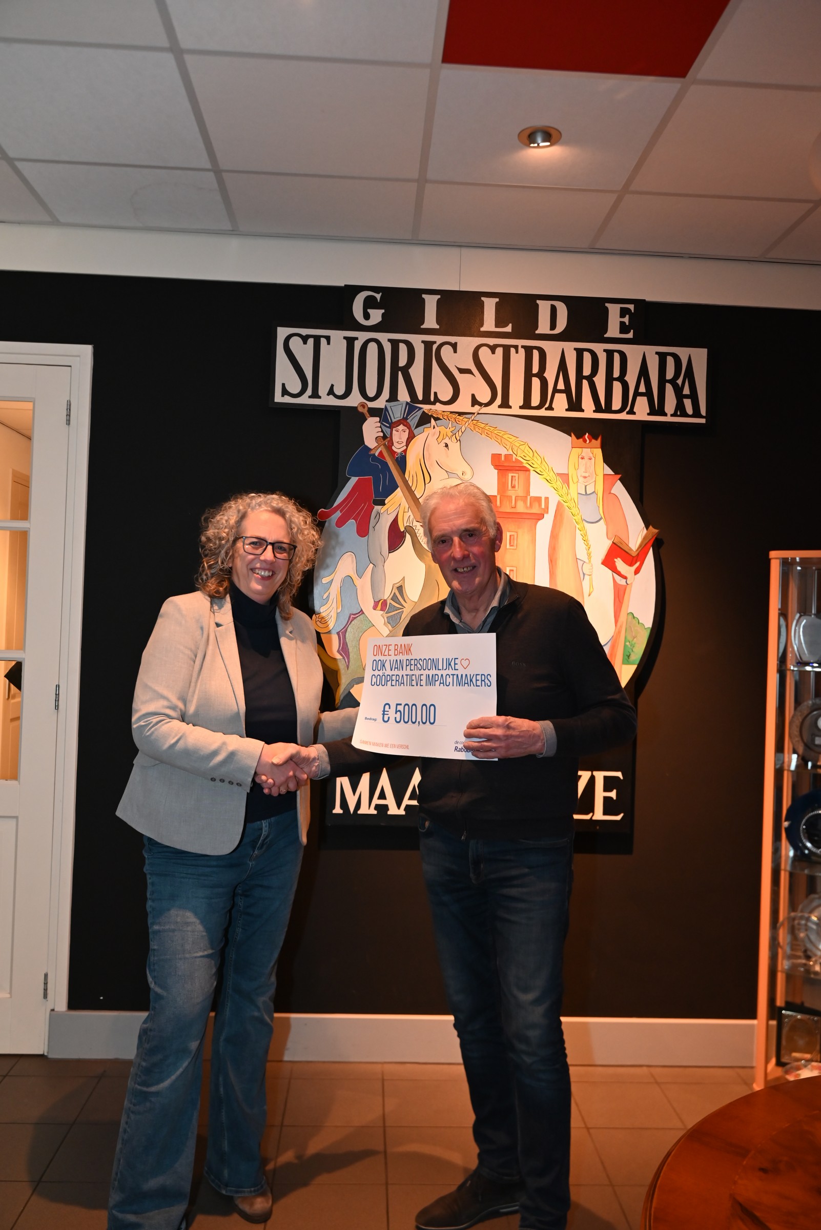 Gilde ontvangt Persoonlijke Impact Cheque van Rabobank Midden Limburg